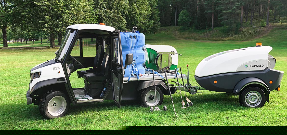 Vehicle for the maintenance of public gardens, parks and sports facilities